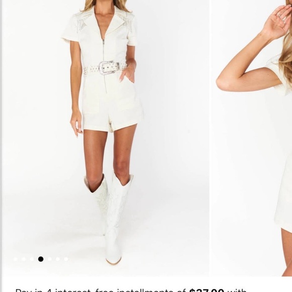 Show Me Your MuMu Dresses & Skirts - Show Me Your MuMu White Outlaw Romper